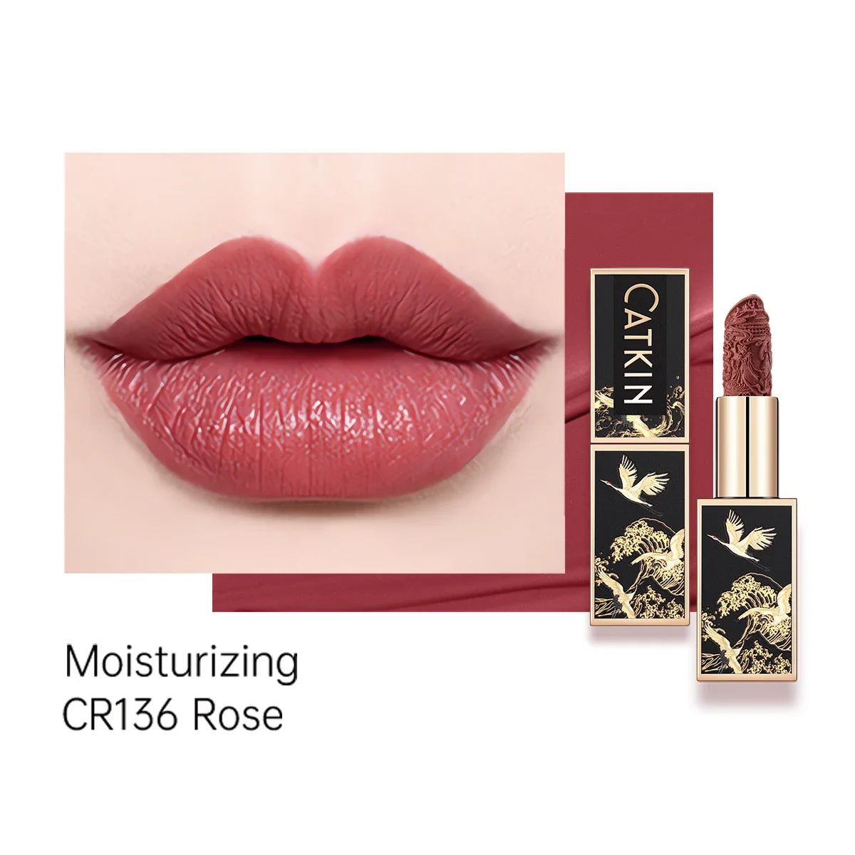 CATKIN Makeup Velvet Matte Lipstick, Hydrating Satin Long Lasting lipstick with Smooth and Creamy Texture