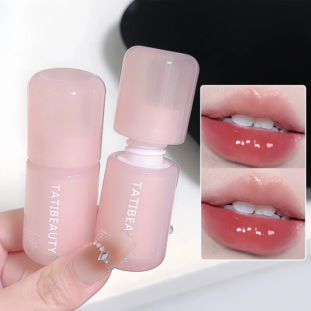 DIKALU Mirror Water Lip Gloss Crystal Jelly Lipstick Hydrating Plumping Moisturizing Colored Lip Tint Lips Care Makeup Beauty