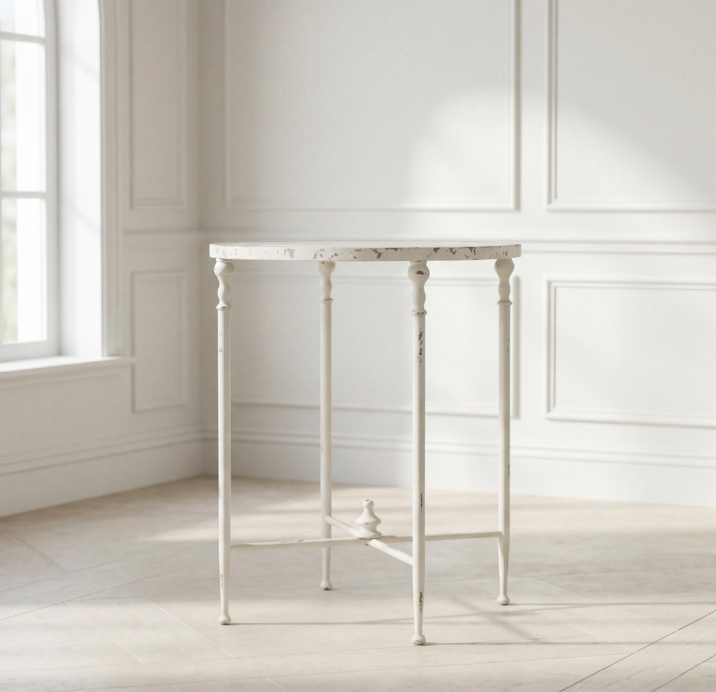 Park Hill | Antiqued Metal Round Side Table