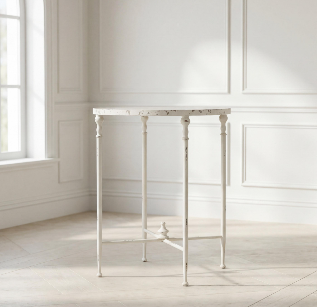 Park Hill | Antiqued Metal Round Side Table
