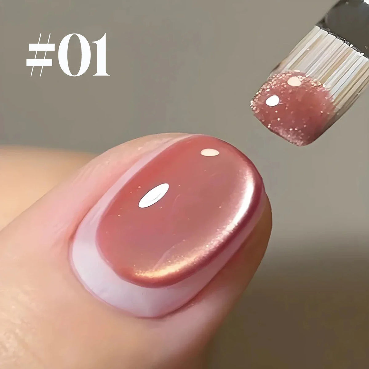 SHAKA 1-4pcs New Spring/Summer Bestsell Blue Nails Green Blue Nail Supplies Fantastic Ocean Bubble Cat Eye Gel Nail Polish
