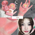 Cushion Blush Blendable Shade with Powder Puff Whitening without Sticking Long Lasting Gege Bear Makeup Blusher