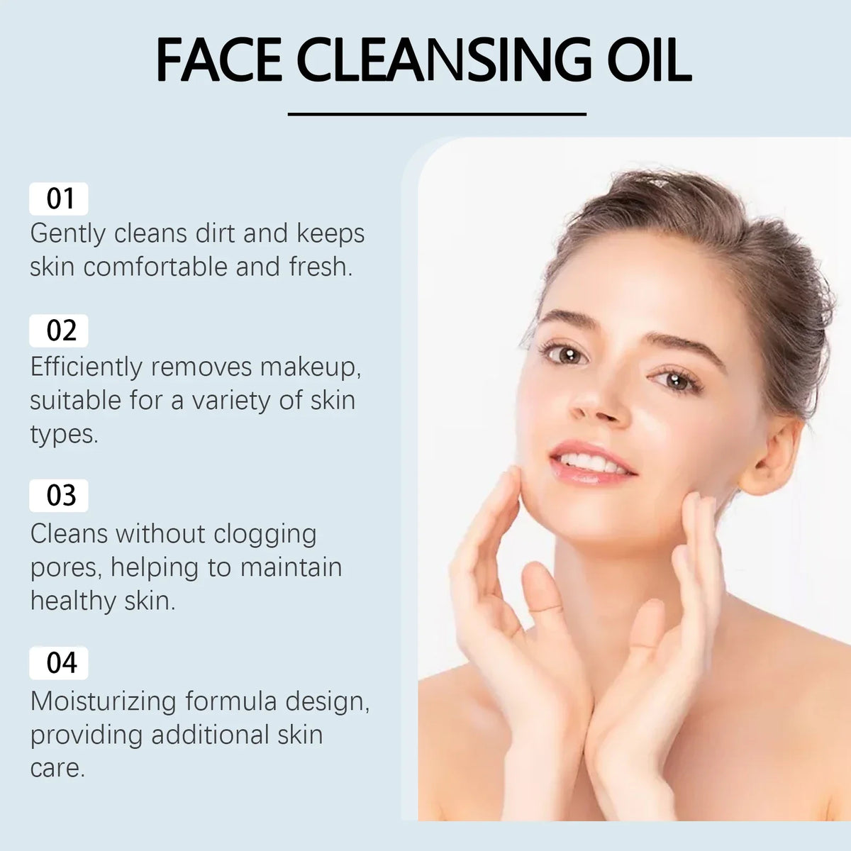 Hoygi 120ml Double Cleansing Gentle Makeup Remover for Face Eyes Soybean Oil Niacinamide No Residue Non Greasy Vegan Cleanser