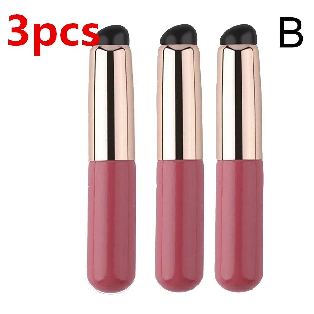 Silicone Lip Brush With Cover Cap Concealer Brush Like Fingertips Q Soft Lipstick Makeup Brushes Round Head No Broken