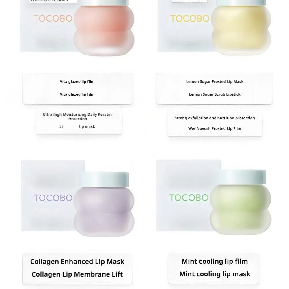 Gentle Lip Scrub Lip Mask 20ml Vitamin C Lemon Candy Sugar Scrub Overnight Repair Moisturizing Nourish Dry Lips Treatment