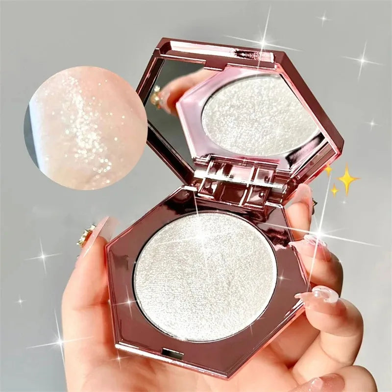 Diamond Highlighter Facial Bronzer Palette Platinum Shimmer Face Contour Powder Flash Body Base Illuminator - Water Light Makeup