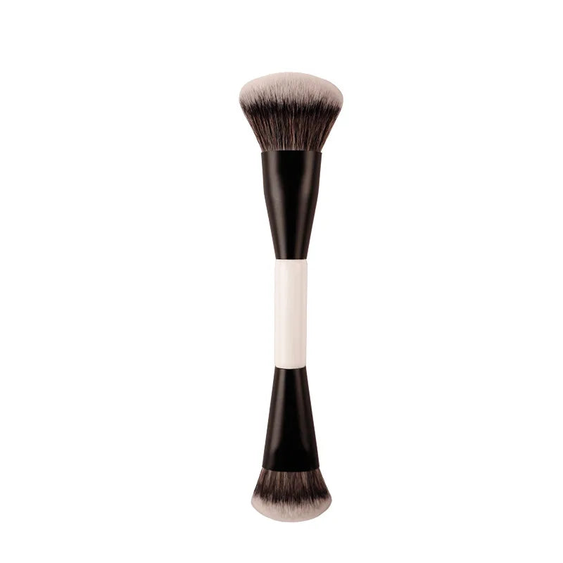 F4 Dual-Ended Foundation Face Brush Double-ended Powder Blush Contour and Eyeshadow Concealer Makeup Brushes