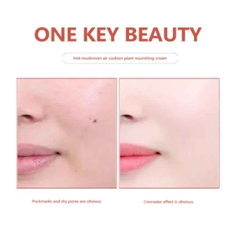 Mushroom Head Air Cushion CC Cream Foundation Moisturizing Long Lasting Face Comestics Natural Brighten Face Base Tone Make Up