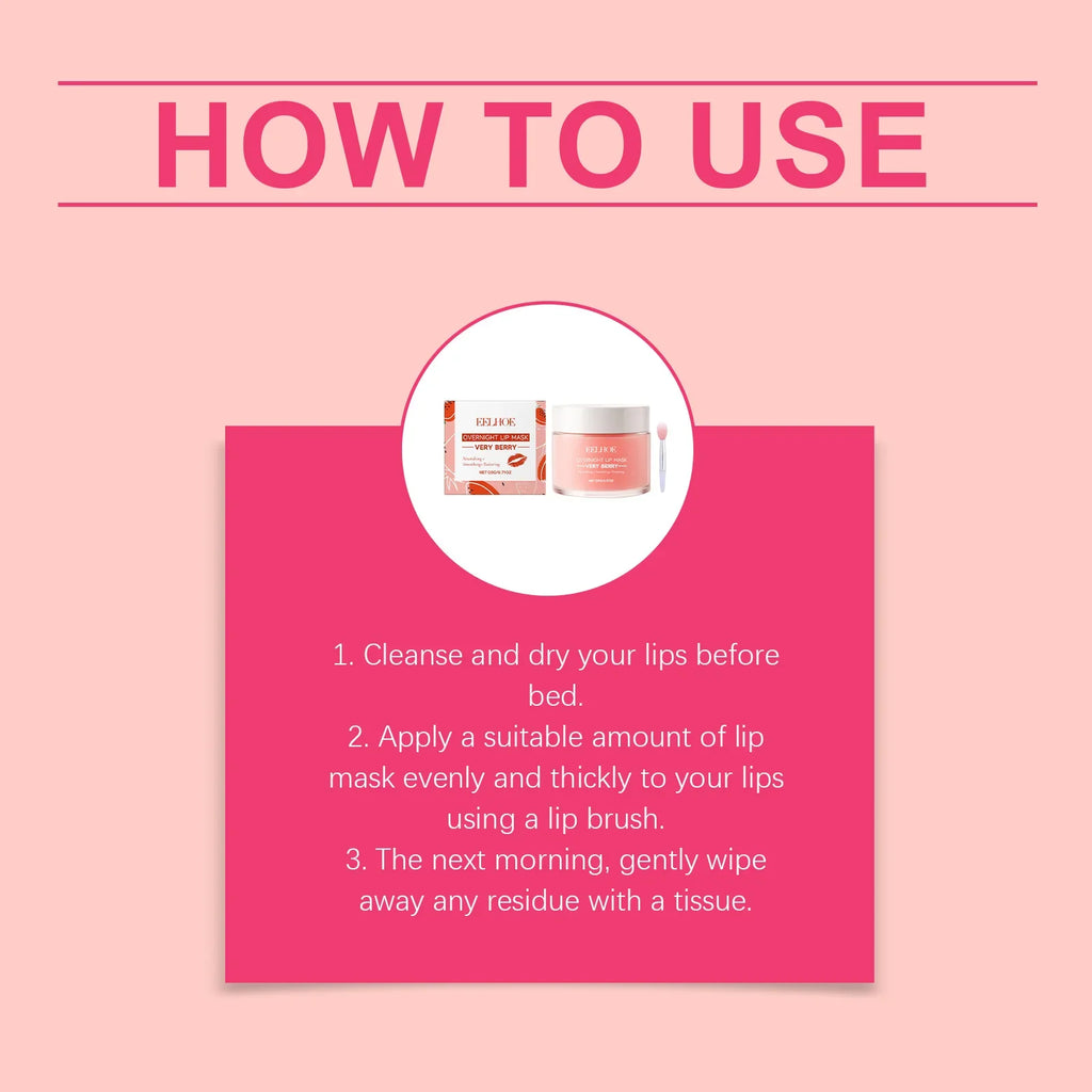 Berry Moisturizing Sleep Lip Mask - Hydrating, Lightweight, Non-Sticky, Gentle, and Moisturizing Lip Care