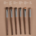 6pcs Soft Horse Hair Eye Makeup Brush Set - Complete Eyeshadow/Blending/Brow/Lip brush Tools