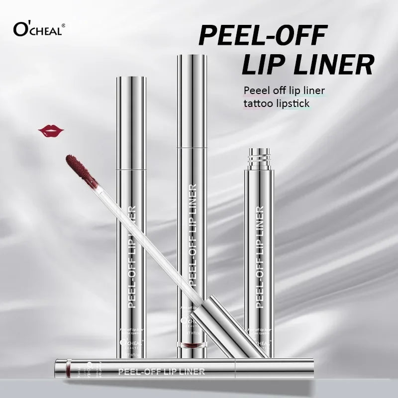 Peel Off Lip Liner Stain Kit - Long-Lasting Waterproof Matte Lip Tint Set for Women, Trend Colors, Easy to Use
