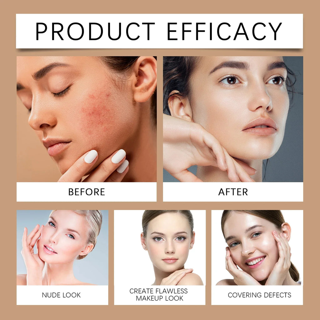 EELHOE Foundation Concealer Stick Lightweight Breathable Moisturizing Waterproof No Creasing Longlasting Female Makeup Product