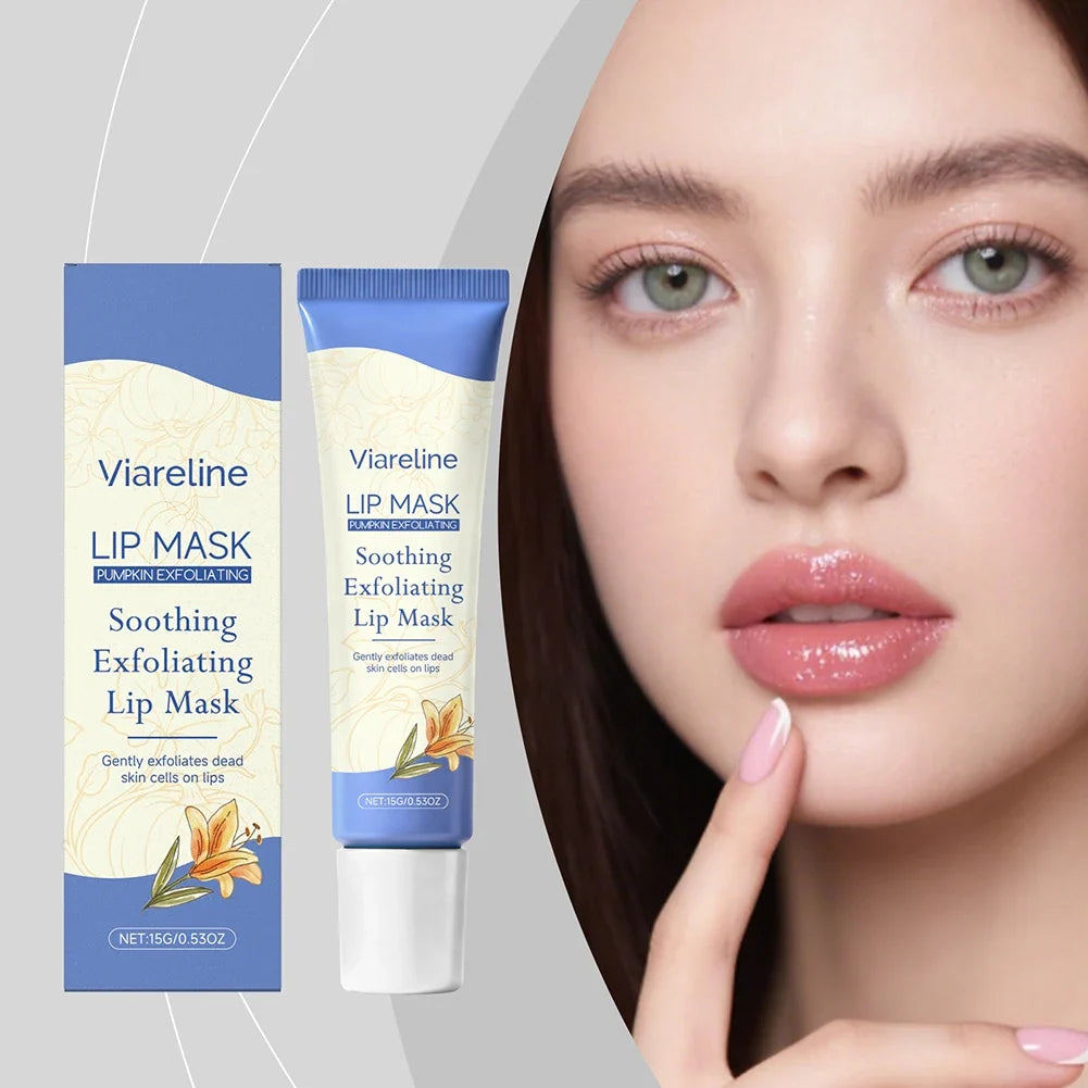 Pumpkins Lip Sleeping Mask For Dry Chapped Lip Overnight Hydration Repair Natural Exfoliating Lip Care Balm