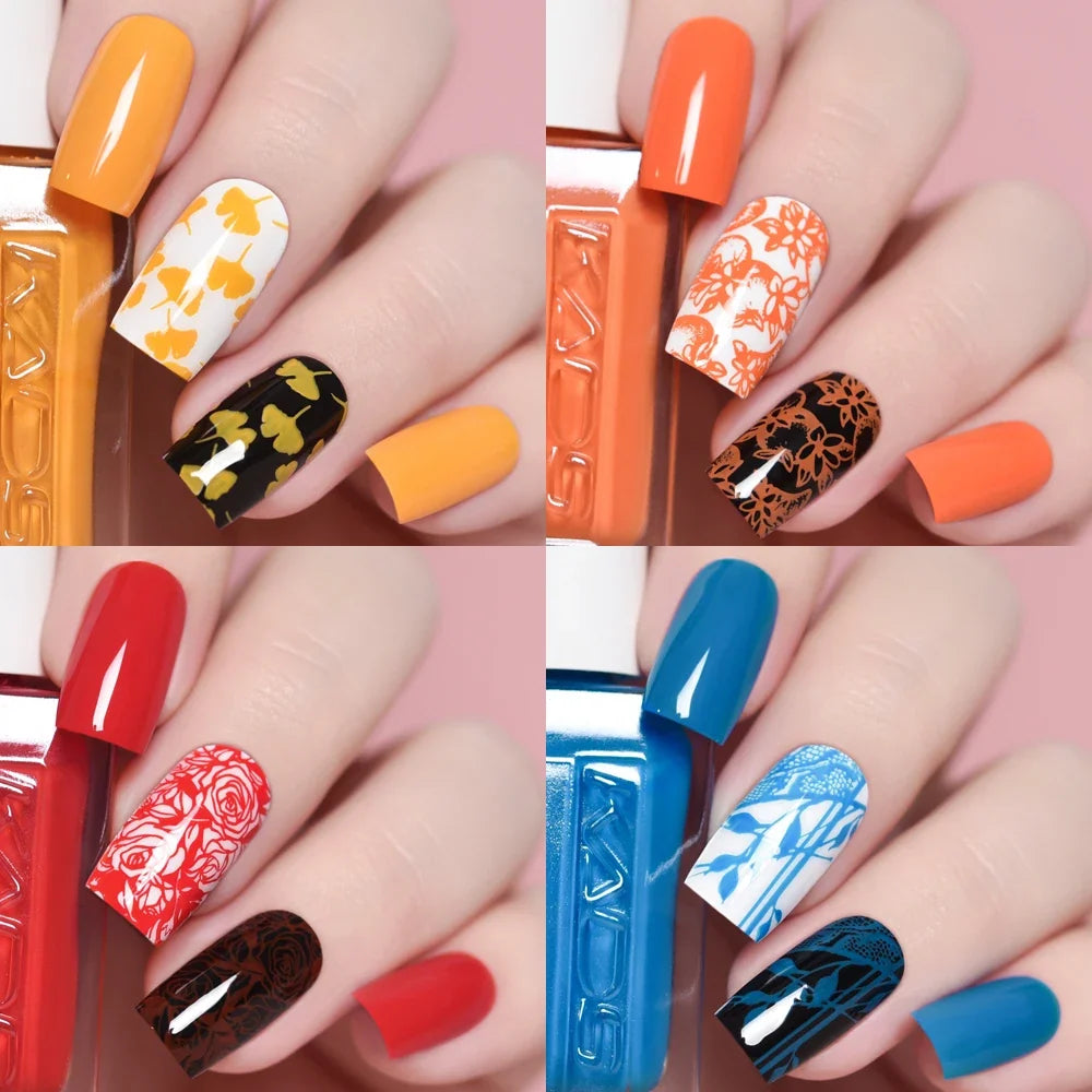 KADS Professional 11ml 24 Colors Nail Stamping Polish Gold Silver Nails Art Varnish for Stamping Plate DIY Nail Printing Polish