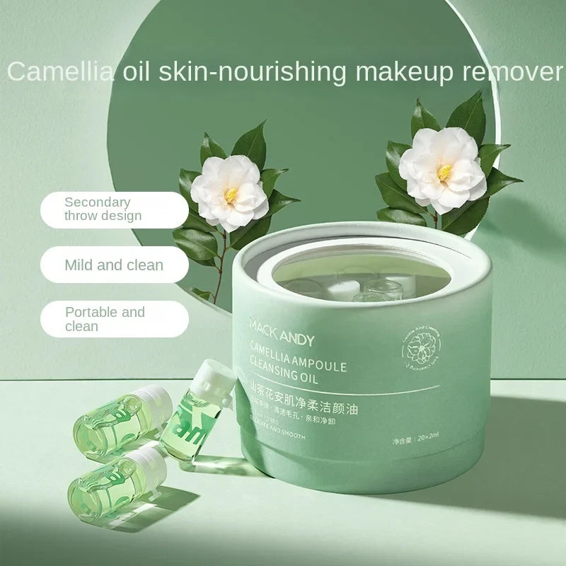Camellia Deep Cleansing Rapid Milk Makeup Remover Oil Eye & Face Vegan Make-Up Remover 20pcs Set