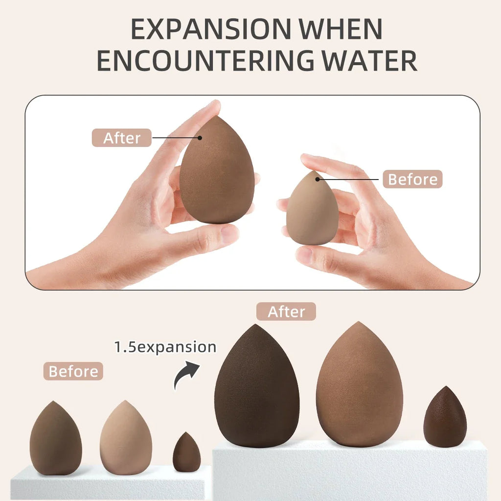 20/40pcs Makeup Brush And Sponge Set Professional Makeup Brush Set Triangle Powder Puff Clean Powder Puff Makeup Tool Set