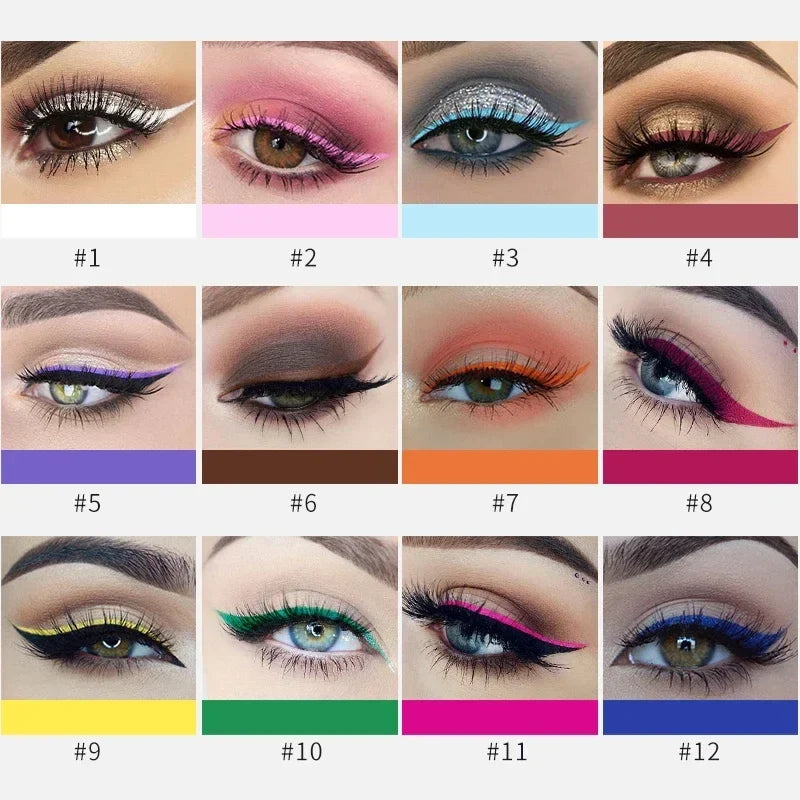 Waterproof Liquid Eyeliner Pen - Long-Lasting Colorful Eye Liner