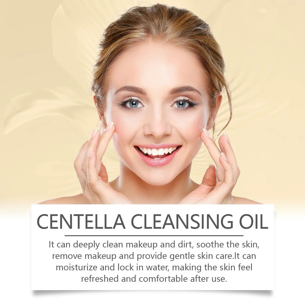 Centella Cleansing Oil Gentle Facial Makeup Remover Vitamin E Moisturizing Face Refresher Cleaning Oil Cleaning Nose Pores