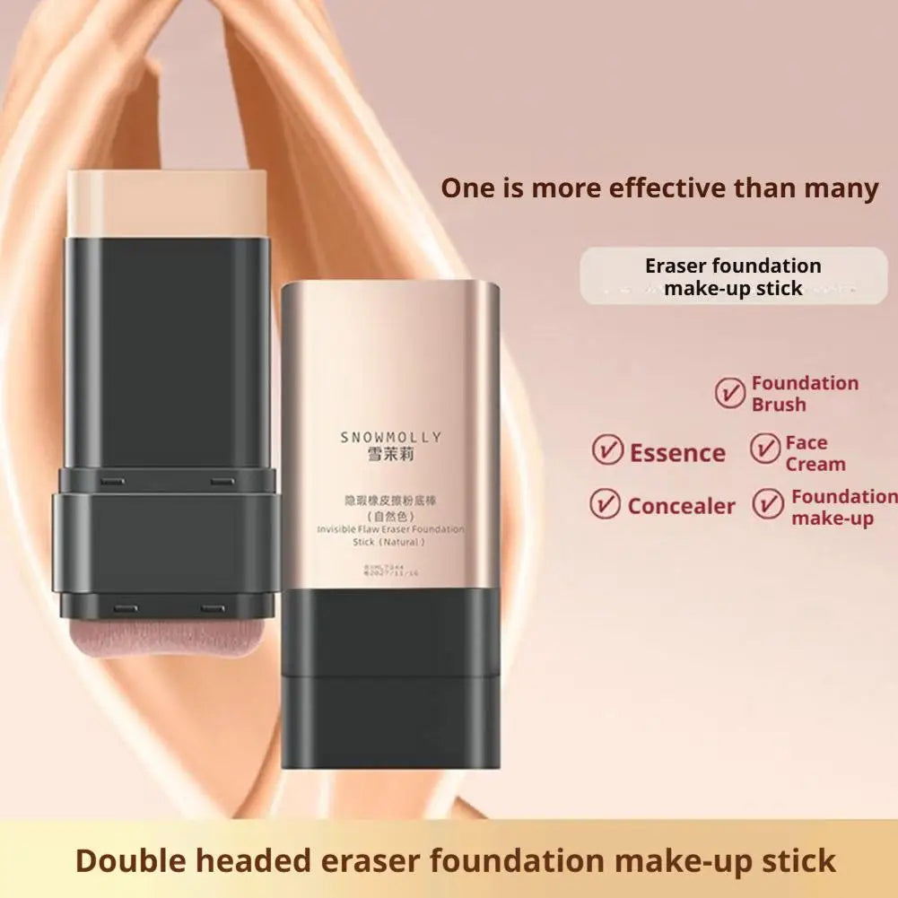 1/2PCS 2 in 1 Lightweight Foundation Stick Radiant Long-Lasting Full Coverage Hydrating Natural Finish Foundation Stick Makeup
