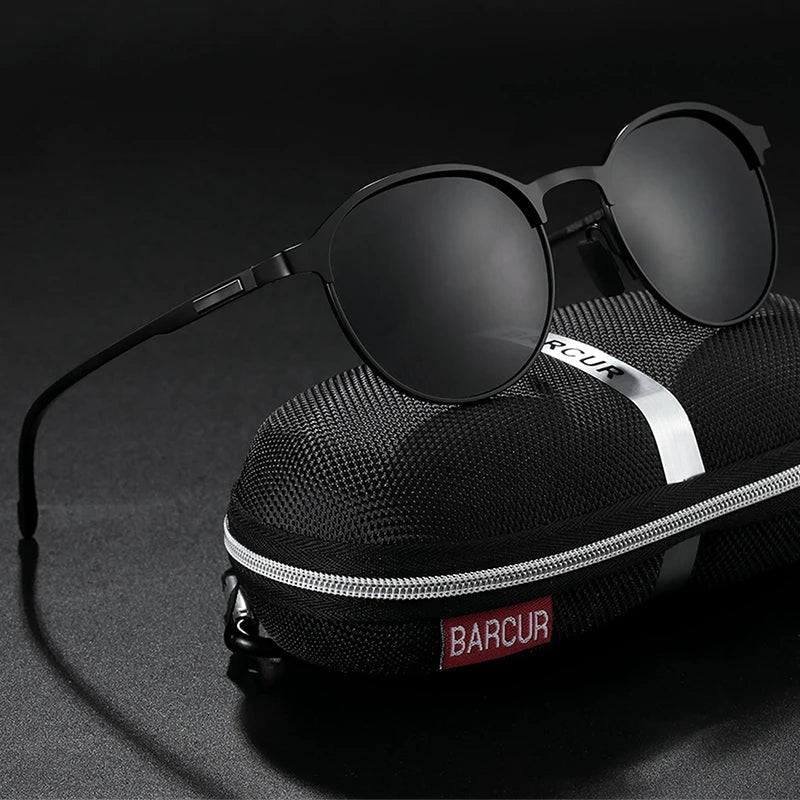 BARCUR Trendy Sunglasses Women’s Polarized Round Frame – Timeless Fashionable Sun Glasses for Driving Casual Wear – UV400 Protection Anti-Reflective Lenses