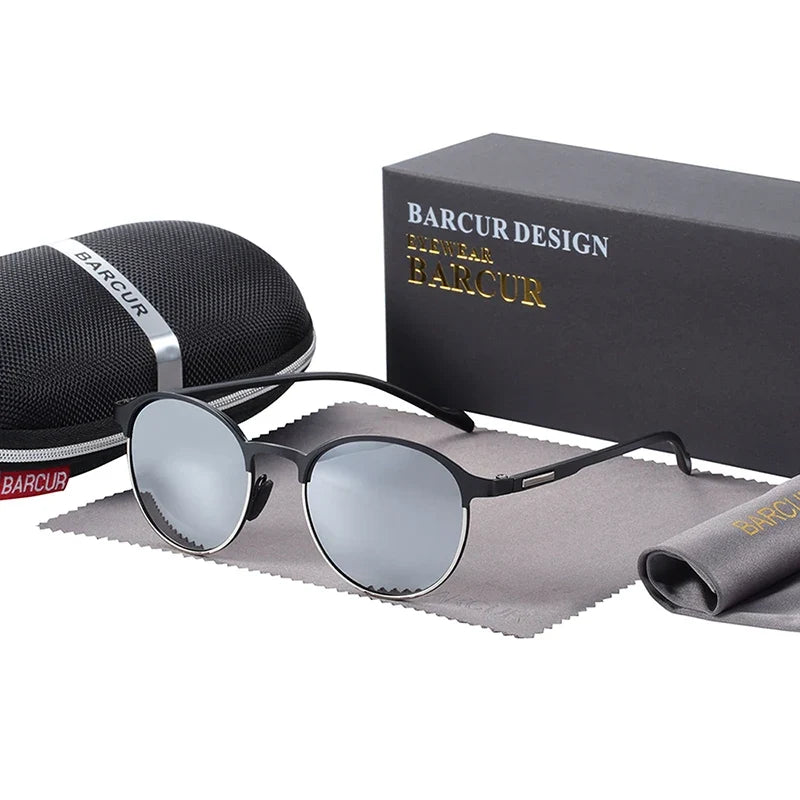 BARCUR Trendy Sunglasses Women’s Polarized Round Frame – Timeless Fashionable Sun Glasses for Driving Casual Wear – UV400 Protection Anti-Reflective Lenses