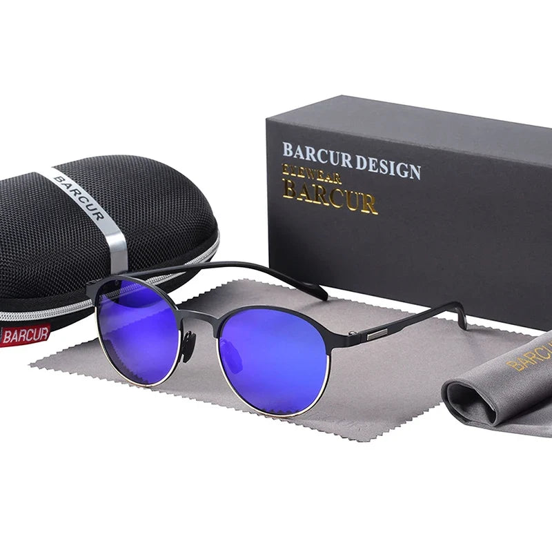 BARCUR Trendy Sunglasses Women’s Polarized Round Frame – Timeless Fashionable Sun Glasses for Driving Casual Wear – UV400 Protection Anti-Reflective Lenses