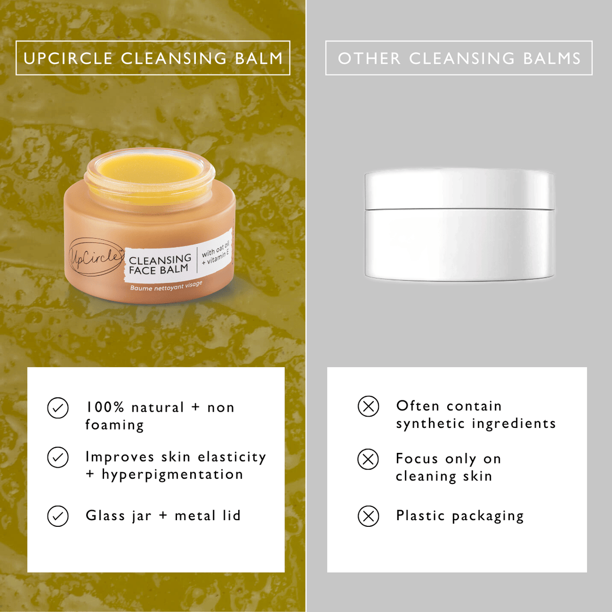 UpCircle Cleansing Face Balm with Oat Oil & Vitamin E