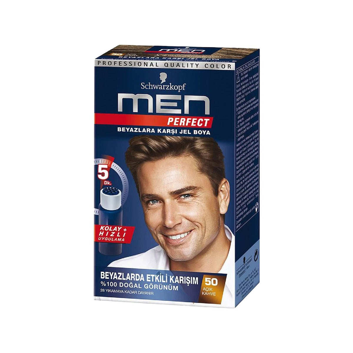 Schwarzkopf Men Perfect Hair Dye 50 - Light Brown Men's Hair Color