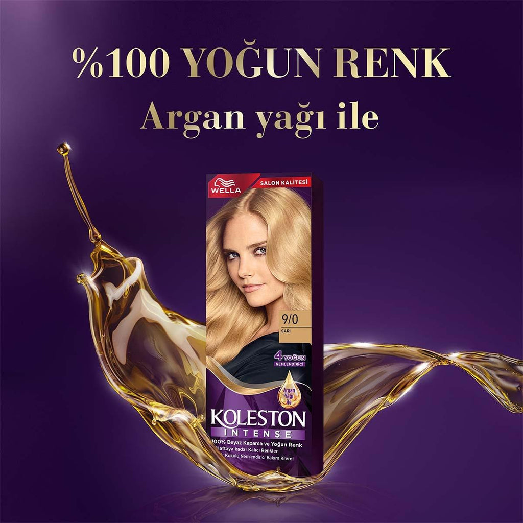 Wella Koleston Intense 9/0 Blonde: Permanent Hair Dye for 100% Gray Coverage & Lasting Intense Color