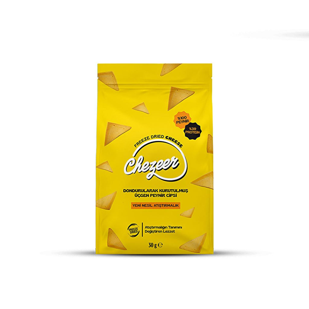 Chezeer Cheese Crisps: High Protein, Freeze-Dried Triangle Cheese Chips – Healthy & Delicious 30g Snack