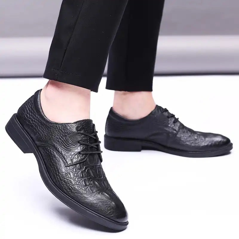 Heightened Breathable Leather Formal Shoes