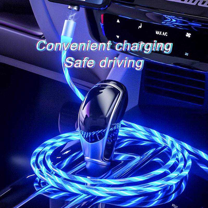Magnetic Fast Charging Cable Type-C Micro USB LED