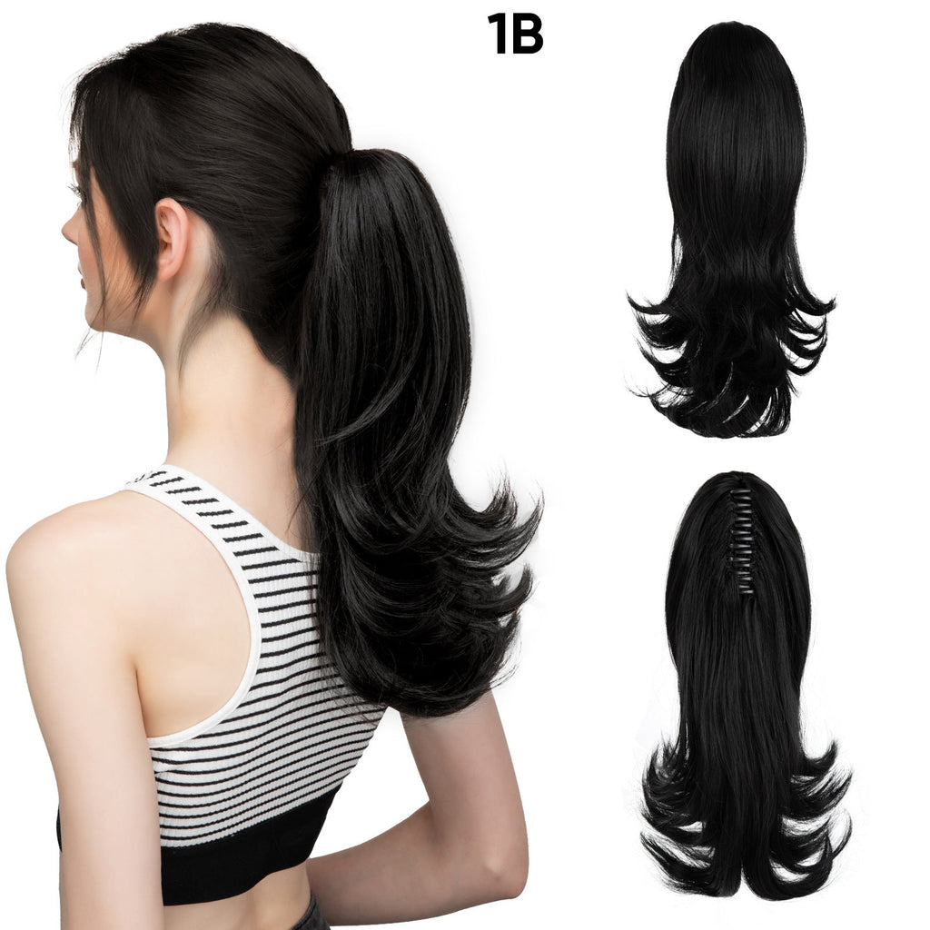 Silk Wig Women's Long Hair Slightly Curly Short Curly