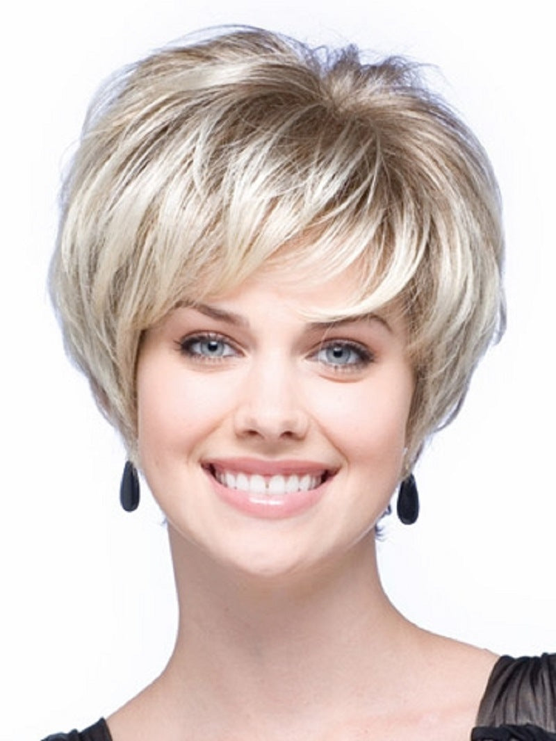Women's Mom Wig Fluffy Textured Perm Short Hair Cover