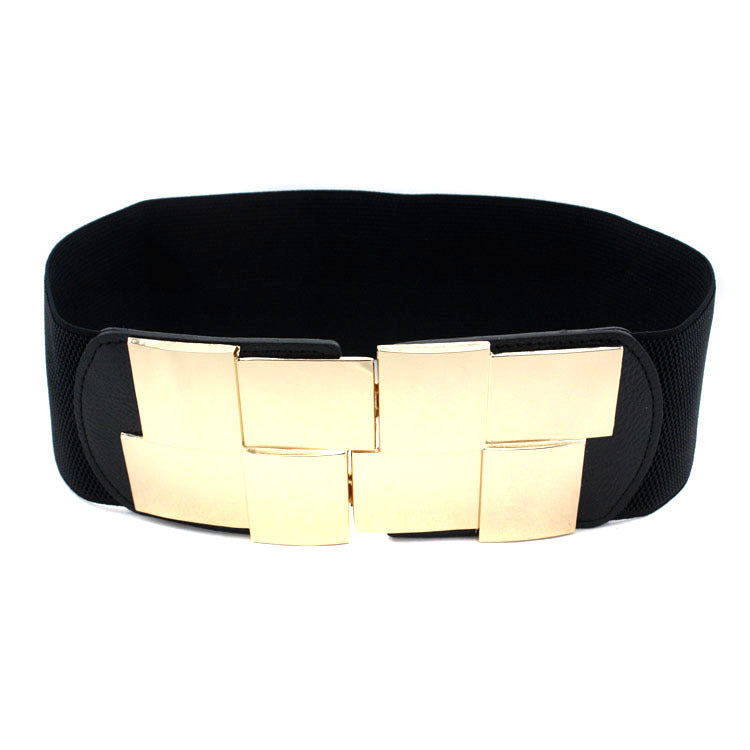Metal Buckle Elastic Waistband