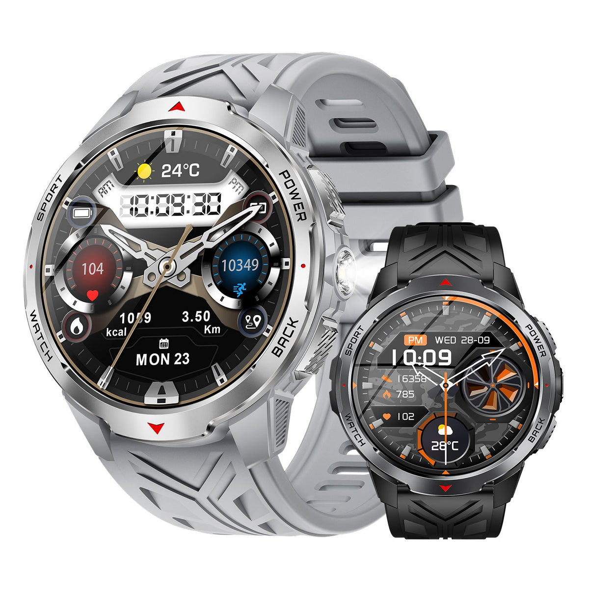 Smart Watch Compass Flashlight Large Battery Sports Record