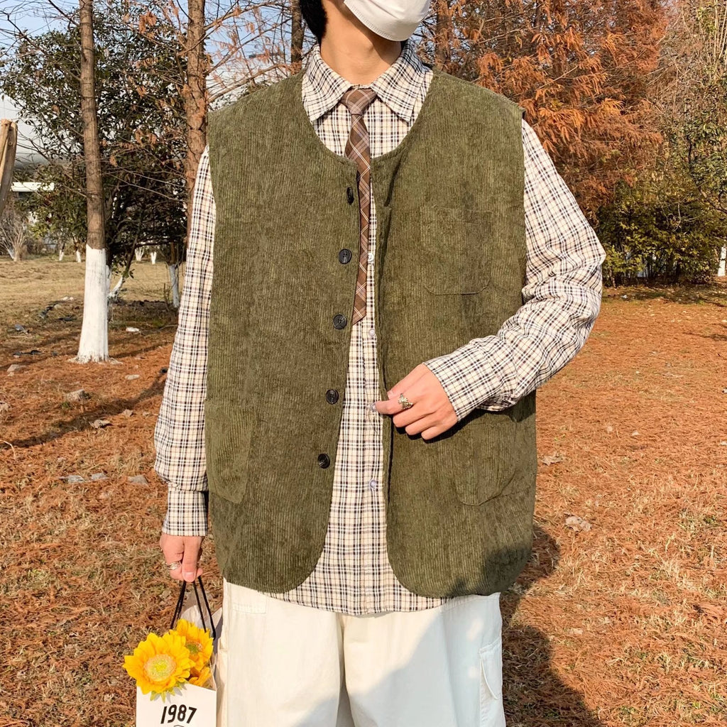 New Versatile Retro-chic Casual Corduroy Vest