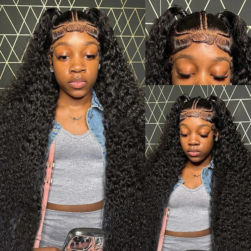 13x6 Front Lace Wig Female Medium Long Curly Hair Hair Cover