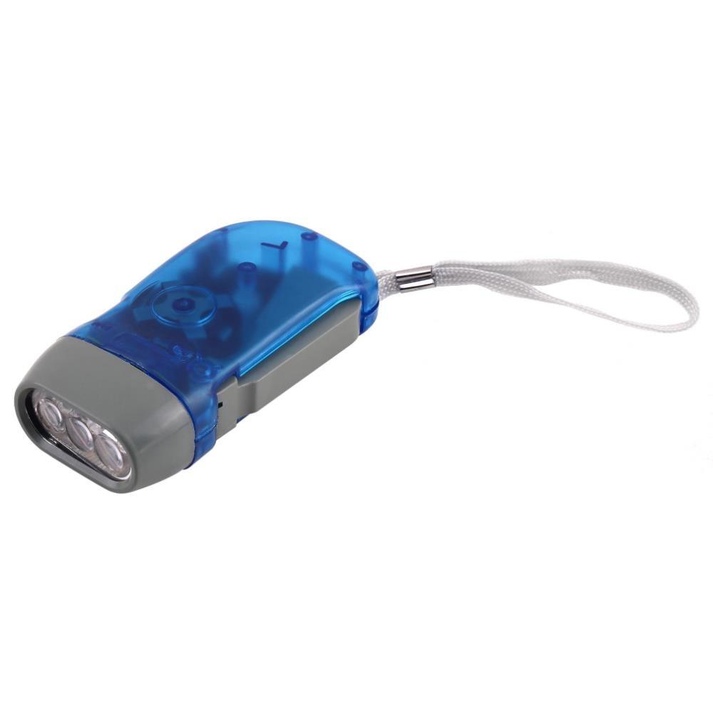 Adjustable Super Bright LED Light Hand Press Flashlight Waterproof Wind Up Light Hand Crank Flashlight Torch Light Crank Lamp Power For Hiking Outdoor Home Camping