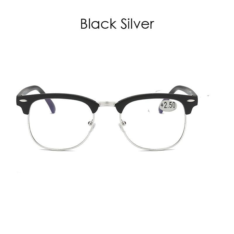 Anti Blue Light Half Frame Reading Glasses For  Women And  Men Anti Eye strain  Fashion Classic Style Retro Eyeglasses New Eyewear Simple Modern Design  Everyday Sunglasses For Men