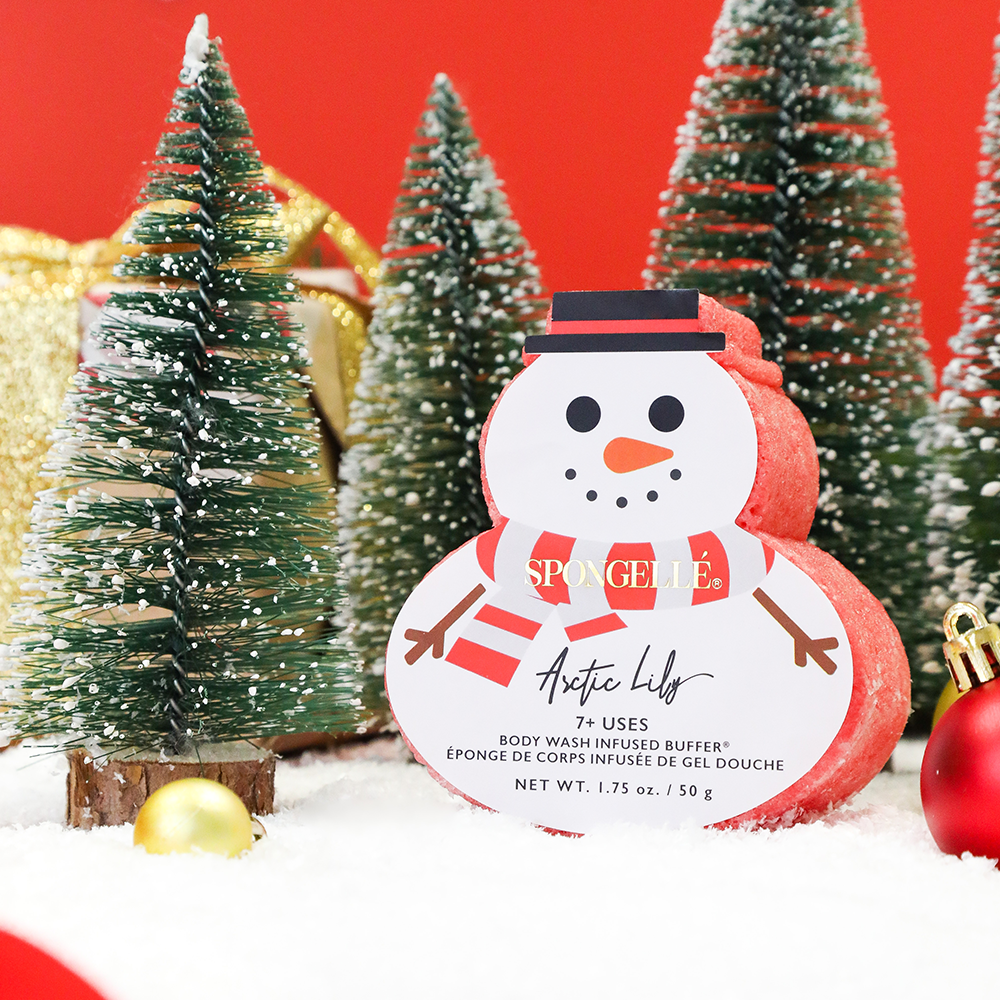 Spongellé Arctic Lily Snowman Body Wash Buffer