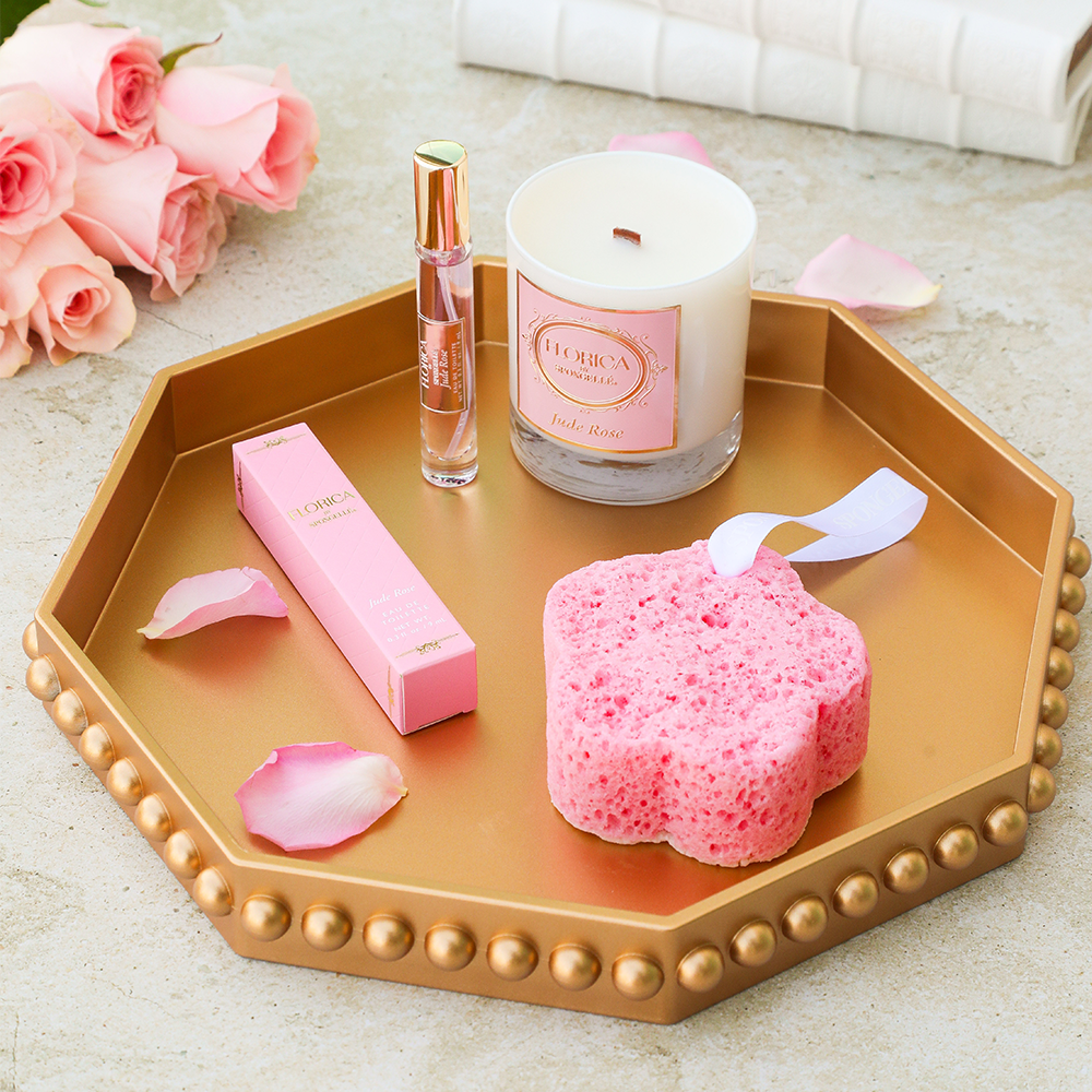 Spongellé Jude Rose Body, Fragrance & Candle Gift Set