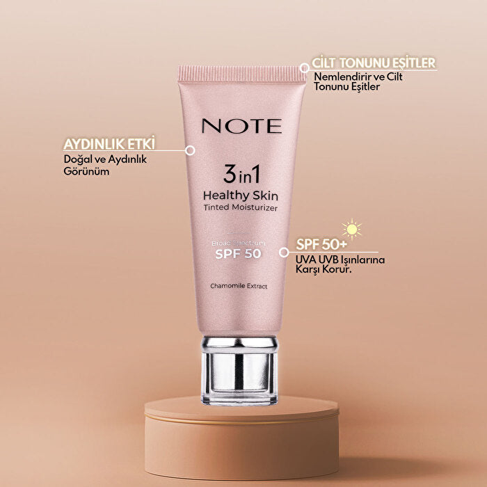 Note 3 In 1 Healthy Skin Tinted Moisturizer - SPF 50 | Lightweight Formula