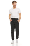 Men's Slim-fit Athletic Leggings, Casual Fleece Sweatpants With Zippered Ankle Cuffs, Solid-colored Skinny Running Pants