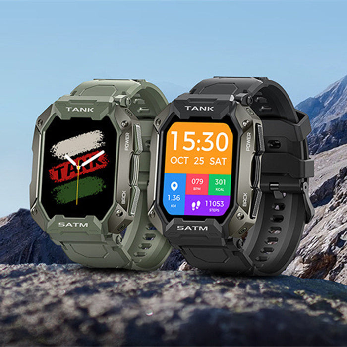 Outdoor Smart Watch 5ATM IP69K Waterproof Bluetooth