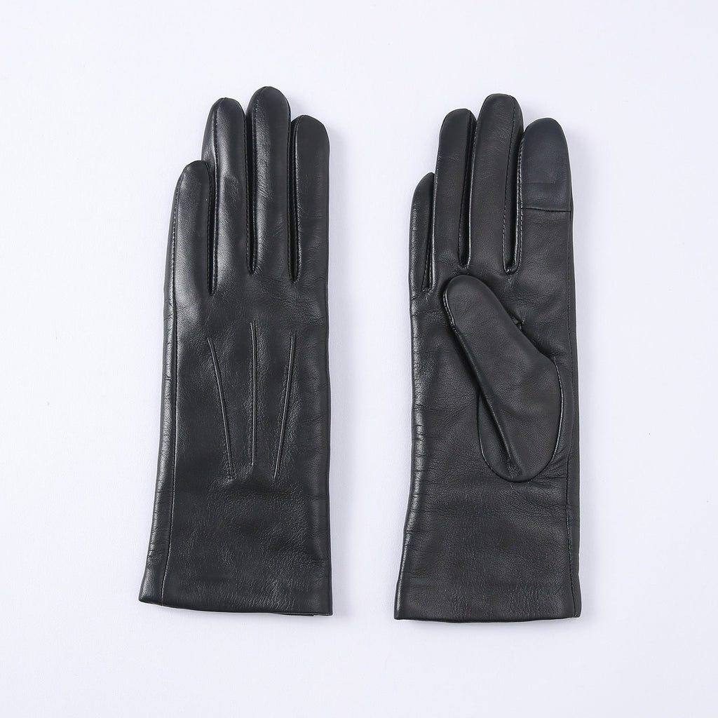 Wool-Lined Goat Leather Driving Gloves