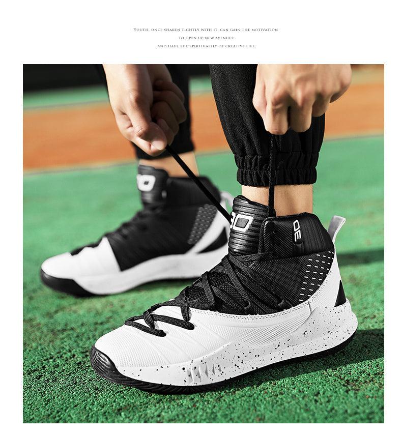 Basketball Black White Ankle Boots Mens Shoes Cushioning White Training Breathable Outdoor High Quality Sports Mens Sneakers Non Slip Outdoor Sneakers Cushioning Workout Sport Design