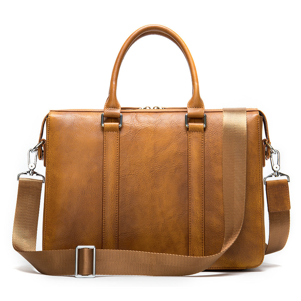 Fashionable Vintage Men's Leather Briefcase