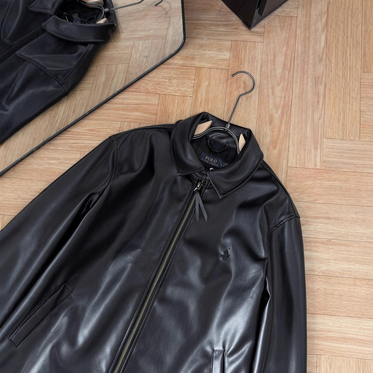 Winter Zip-up Long-sleeve Leather Jacket