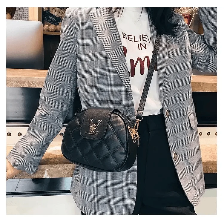 Black Beauty Women's Shoulder Crossbody Bag For Females Fashionable Handbag PU Famous Designer Clutch